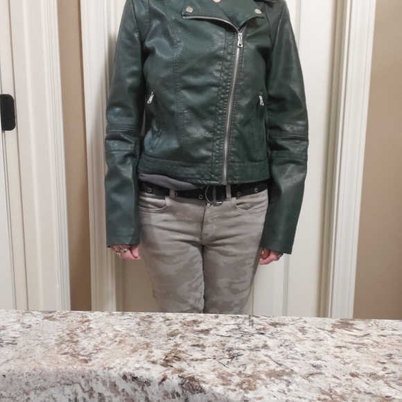Cool Hunter Green Cavalini Moto Jacket - Picture 10 of 10
